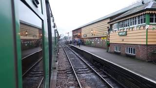 Departing Ropley Station on the Watercress Line behind Flying Scotsman [upl. by Macey]