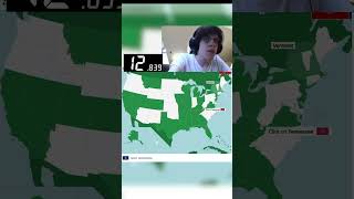 Seterra US 50 States World Record CRAZY REACTION gaming speedrun [upl. by Ebenezer328]