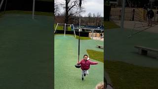 Zip Line is such a fun 🤩 zipline kidsadventure recreation playground ukteluguvlogs [upl. by Debarath]