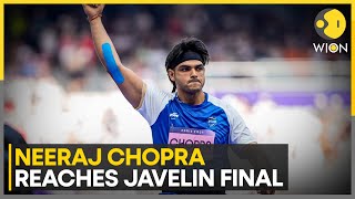 Paris Olympics 2024 Indias Neeraj Chopra qualifies for finals of mens javelin throw event  WION [upl. by Perrine]