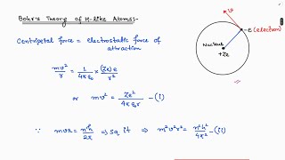 BOHRS ATOMIC MODEL  FOR H amp HLIKE ATOMS  MODERN PHYSICS [upl. by Clemmie]