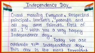 15 August par bhasan English me  independence day speech in English  15 August speech English me [upl. by Yevad24]