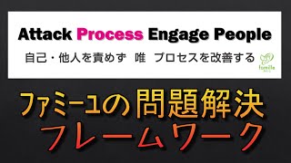 ファミーユの問題解決フレームワーク Attack Process Engage People 自己・他人を責めず 唯 プロセスを改善する [upl. by Gristede]