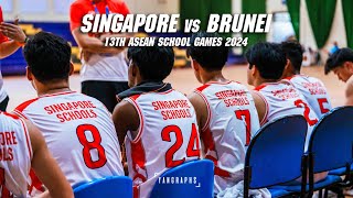 SINGAPORE vs BRUNEI  ASEAN SCHOOL GAMES 2024 [upl. by Aizek]