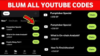 Pumptober Special Blum  What is Onchain Analysis Crypto Slang Part1 Blum All YouTube Video Codes [upl. by Eillek]