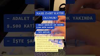 Zabıt Katibi Alım Şartları Tüm Detaylar ⬇️⬇️ [upl. by Annavahs]