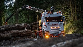 SCANIA R770 V8 NEXTGEN 🚚💨🌲 GRUMIER FRIEDERICH TRANSPORTS MR BOIS [upl. by Esiuol]