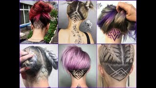 Top 35 Best Nape Undercut Design Ideas 2018  Nape Shave Haircut for Women [upl. by Refanej482]