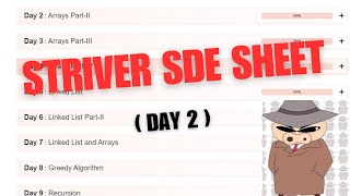 Day 2 Striver Sde Sheet topic  Array [upl. by Seniag]