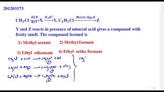 CH3Cl with KCN and hydrolysis reactions alkyl halides amp aryl halides [upl. by Nohshan]