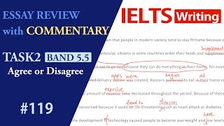 How to write a good IELTS WRITING an essay with commentary119 [upl. by Aidnyc409]