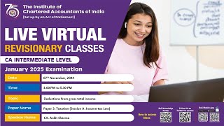 Intermediate Paper3AITL  Topic Deductions from gross total income  Session 2  07 Nov 2024 [upl. by Llednek55]