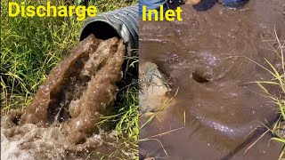 Unclogging Culvert Pipe With Big Sucking Whirlpool Short Version [upl. by Chemaram]