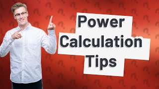 How to calculate power quickly [upl. by Annas]