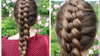 Dutch 4strand braid tutorial  HairAndNailsInspiration [upl. by Ordway]