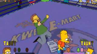 Simpsons Wrestling PSX Champion Circuit Fight 5  Flanders vs Bart [upl. by Nevram]