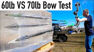 60lb vs 70lb Bow Penetration Test [upl. by Nitsir]