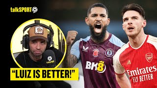 Jermaine Pennant INSISTS Aston Villas Douglas Luiz Is A BETTER PLAYER Than Arsenals Declan Rice 👀 [upl. by Baynebridge]