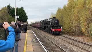 LMS Steam Train 45212 amp Class 47 47716 passing Langley Mill station 271024 [upl. by Remington]