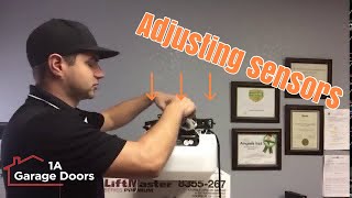 Adjusting Safety Sensors  1A Garage Doors Sacramento [upl. by Nytsrik]