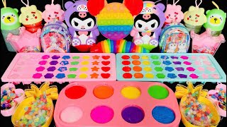 Satisfying ASMR 🌈 Slime Mixing Random MICKEY Mouse amp KUROMI 🌈 Mixing Random Into Rainbow Slime [upl. by Ocirnor801]