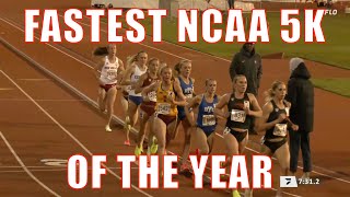 Grace Fetherstonhaugh amp Lucy Jenks Run NCAA No 1 amp 2 In 5K Jenna Hutchins Outdoor Debut [upl. by Doralynn]