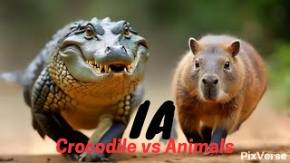 ¿Como Se VE a un COCODRILO Corriendo Junto a Otros Animales IA con Pixverse [upl. by Farris]