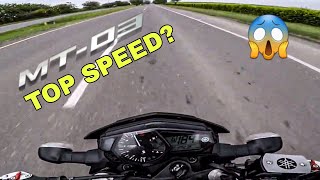 Yamaha MT 03 Top speed velocidad máxima 😱🚀 [upl. by Etz]