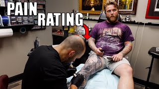 How Painful Is Getting Your Leg Tattooed [upl. by Enilorak]