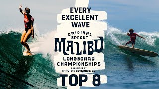 Every Excellent Wave From The 2023 Original Sprout Malibu Longboard Championships Top 8 [upl. by Suolhcin966]