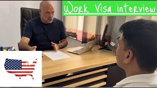 US Work Visa Interview  American Trainer  H1B Visa 🇺🇸🇺🇸 [upl. by Reahard]