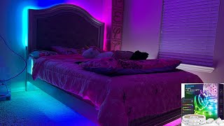 Govee RGBIC LED Strip Lights  Under Bed Frame Install  DIY RGBIC LED Lights [upl. by Skrap]