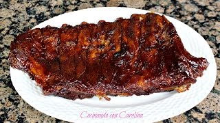 COSTILLAS A LA BBQ  COMO HACER COSTILLAS COSTILLAS A LA BBQ [upl. by Olivero]