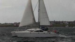 Prout 45 catamaran sailing in 45 knots breeze [upl. by Alexander117]