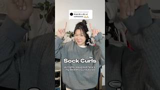 Sock curls heatlesshairstyles heatlesscurls hairstyle tutorial [upl. by Notyal]