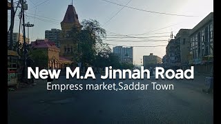 New M A Jinnah Road  Saddar  Karachi street view  4k  2nd April 2023 [upl. by Castor]