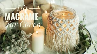 DIY Macrame Jar Cover 1 Lampion w stylu boho cz1 [upl. by Chaudoin971]