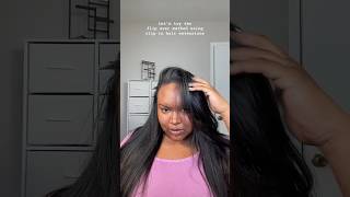 Trying the flip over method clipinhairextensions clipins summervibes [upl. by Garvin]