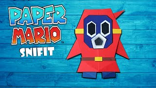 Snifit basteln aus Paper Mario  snifit from paper mario the origami king DIY craft 4K [upl. by Beckie]