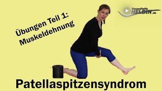 Knieschmerzen  Patellaspitzensyndrom loswerden Teil 1 Muskeldehnung 🏃 [upl. by Kyre]