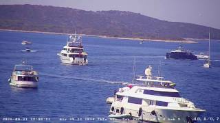 Hvar Webcam Recording from 21Aug2016  Yachts [upl. by Kameko]