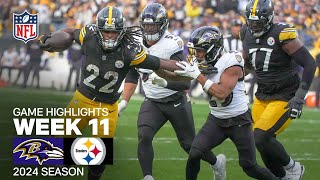 Baltimore Ravens vs Pittsburgh Steelers  2024 Week 11 Game Highlights [upl. by Doownel331]