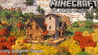 Cozy Autumn House  Minecraft Relaxing Longplay No Commentary 1201 [upl. by Ydnas303]