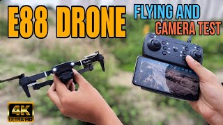 E88 4K Dual Camera Drone Flying  E88 Drone Camera Test  E88 Pro Camera Drone Flying Test [upl. by Eciram]