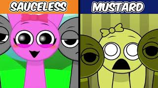 Incredibox Sprunki Sauceless vs Mustard Versions [upl. by Lorenzana879]