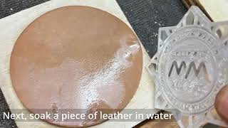 Leather Stamping using CNC carved acrylic [upl. by Ahseiat]