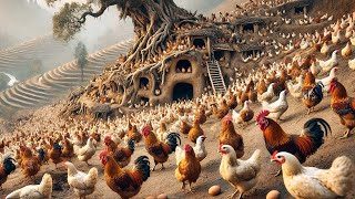 How Chinese Farmers Raise Millions Of Chickens On High Hills [upl. by Mungovan974]