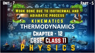 Work done due to isothermal and adiabatic process  Thermodynamics  Class 11 Physics  L5 [upl. by Noraj]