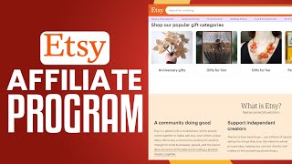 Etsy Affiliate Program Tutorial 2024  Make Money With Etsy [upl. by Krongold]