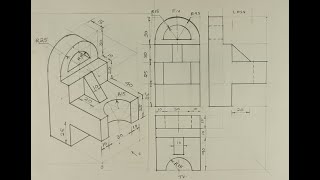 Orthographic Projections  Engineering drawing  Technical drawing [upl. by Acemahs]